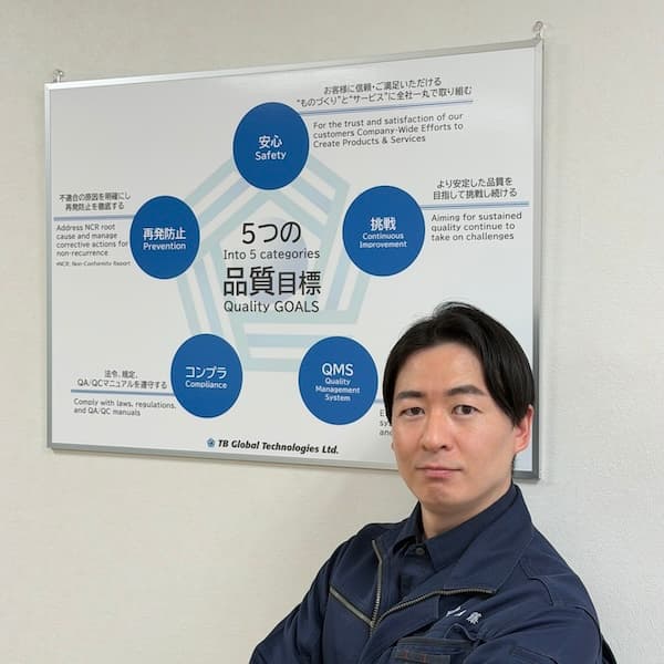 TBグローバルテクノロジーズ株式会社 品質保証部 部長 内藤 夏樹様